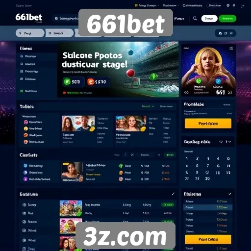 Interface e navegabilidade do site 661bet